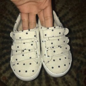 Girls polka dot shoes